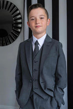Load image into Gallery viewer, Cleo "Luxor" Kids Giza Charcoal Suit 5-Piece Set