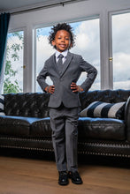 Load image into Gallery viewer, Cleo "Luxor" Kids Giza Charcoal Suit 5-Piece Set