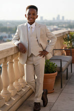 Load image into Gallery viewer, Little Tuxedos "Mason" Kids Tan Suit (5-Piece Set)