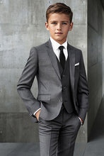 Load image into Gallery viewer, Statement "Elliot" Kids Charcoal 5-Piece Suit