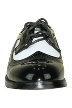 Load image into Gallery viewer, Vangelo "Chaz" Kids Black & White Tuxedo Shoes