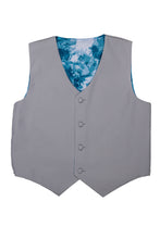 Load image into Gallery viewer, Little Tuxedos "Mason" Kids Light Grey Suit (5-Piece Set)