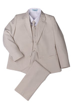 Load image into Gallery viewer, Little Tuxedos "Mason" Kids Tan Suit (5-Piece Set)