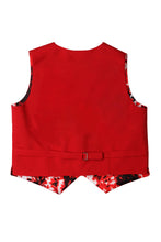 Load image into Gallery viewer, Little Tuxedos "Mason" Kids Red Suit (5-Piece Set)