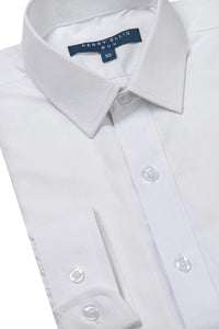 Perry Ellis "Signature" Kids White Laydown Dress Shirt