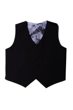 Load image into Gallery viewer, Little Tuxedos &quot;Prodigy&quot; Kids Black Tuxedo (5-Piece Set)