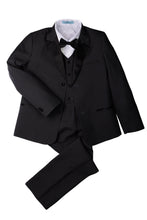 Load image into Gallery viewer, Little Tuxedos &quot;Prodigy&quot; Kids Charcoal Tuxedo (5-Piece Set)