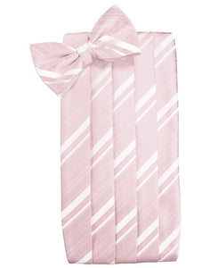 Cardi Pink Kids Striped Satin Cummerbund