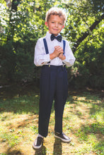 Load image into Gallery viewer, Little Tuxedos "Wyatt" Kids Navy 4-Piece Barn Wedding Set