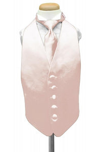 Cardi Blush Luxury Satin Kids Tuxedo Vest