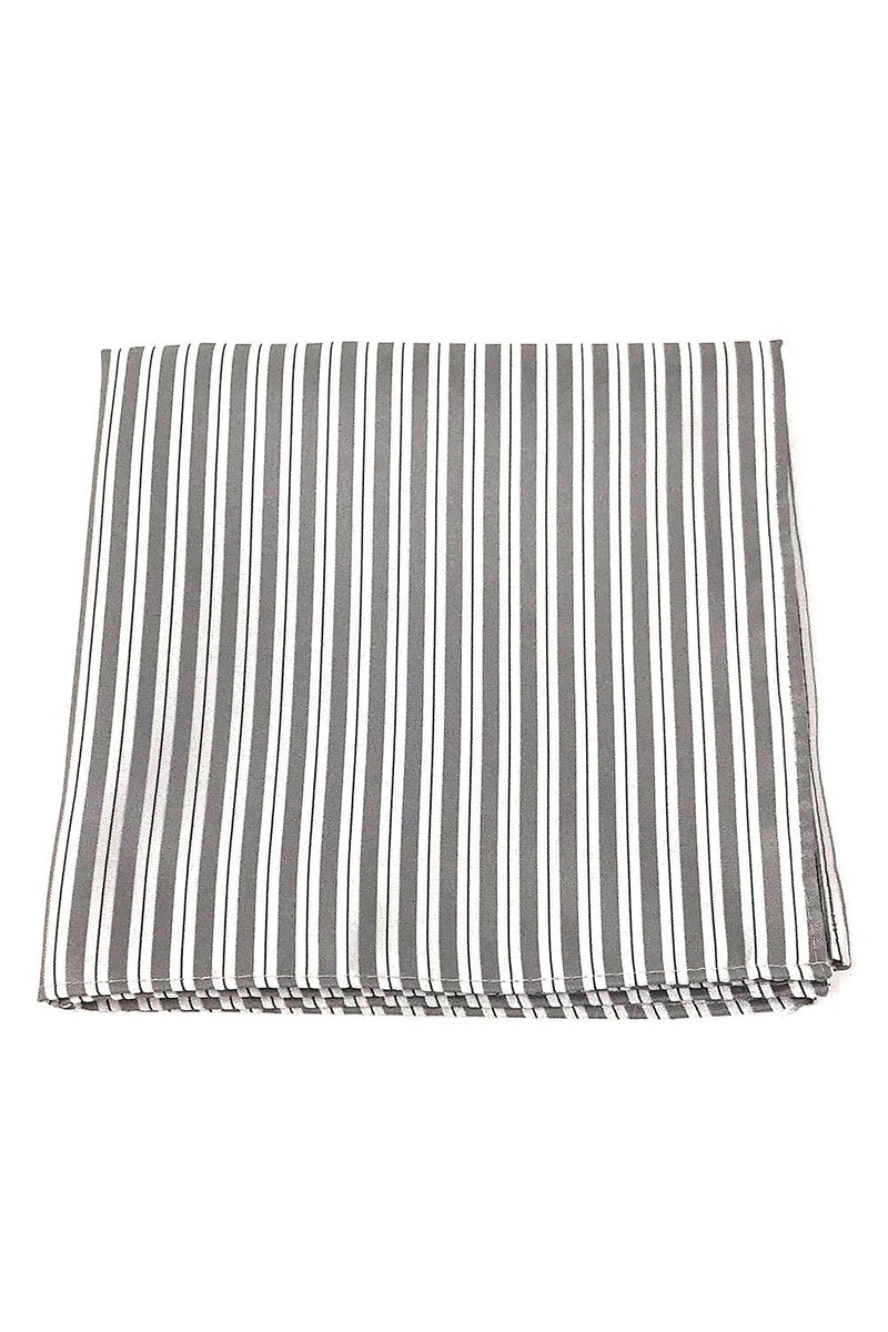 Grey Newton Stripe Pocket Square Grey Newton Stripe Pocket Square