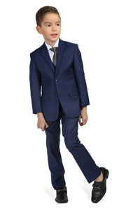 Ferrecci 2 Boys "Jax" Kids Indigo Suit 5-Piece Set