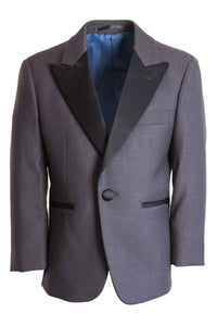 Classic Collection "Fitzgerald" Kids Steel Grey Tuxedo Jacket (Separates)