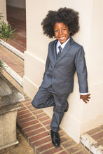 Load image into Gallery viewer, Peanut Butter Collection "007" Kids Charcoal Suit 5-Piece Set
