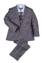 Load image into Gallery viewer, Perry Ellis &quot;Noah&quot; Perry Ellis Kids Medium Grey Suit (5-Piece Set)