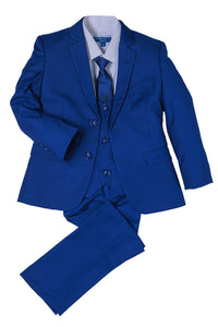 Perry Ellis "Noah" Perry Ellis Kids Royal Blue Suit (5-Piece Set)