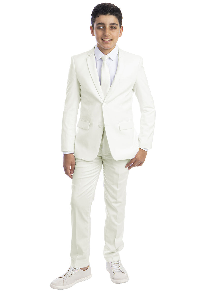 Suit For Teenager Off White w/ White Shirt main image 1