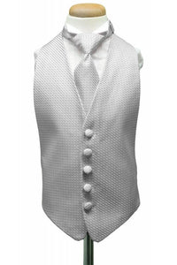 Cardi Silver Venetian Kids Tuxedo Vest