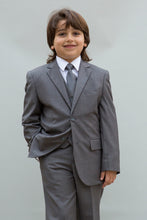 Load image into Gallery viewer, Statement "Elliot" Kids Grey 5-Piece Suit
