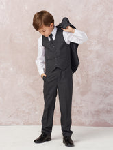 Load image into Gallery viewer, Tip Top "Stanford" Kids Dark Grey Suit 5-Piece Set