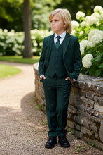 Load image into Gallery viewer, BLACKTIE &quot;Liam&quot; Kids Hunter Green Suit (5-Piece Set)