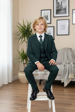 Load image into Gallery viewer, BLACKTIE &quot;Liam&quot; Kids Hunter Green Suit (5-Piece Set)
