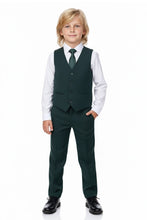 Load image into Gallery viewer, BLACKTIE &quot;Liam&quot; Kids Hunter Green Suit (5-Piece Set)