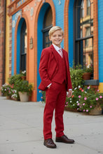 Load image into Gallery viewer, BLACKTIE &quot;Liam&quot; Kids Red Suit (5-Piece Set)