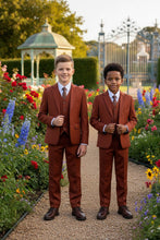Load image into Gallery viewer, BLACKTIE &quot;Liam&quot; Kids Rust Suit (5-Piece Set)