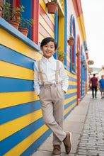 Load image into Gallery viewer, Little Tuxedos &quot;Wyatt&quot; Kids Sand 4-Piece Barn Wedding Set