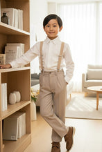 Load image into Gallery viewer, Little Tuxedos &quot;Wyatt&quot; Kids Sand 4-Piece Barn Wedding Set