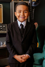 Load image into Gallery viewer, Cleo &quot;Oasis&quot; Kids Safari Black Linen Suit (5-Piece Set)