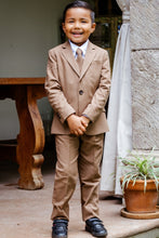 Load image into Gallery viewer, Cleo &quot;Oasis&quot; Kids Safari Brown Linen Suit (5-Piece Set)