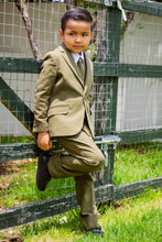 Load image into Gallery viewer, Cleo &quot;Oasis&quot; Kids Safari Olive Linen Suit (5-Piece Set)
