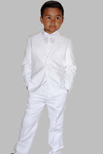 Load image into Gallery viewer, Cleo &quot;Oasis&quot; Kids Safari White Linen Suit (5-Piece Set)