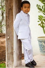 Load image into Gallery viewer, Cleo &quot;Oasis&quot; Kids Safari White Linen Suit (5-Piece Set)