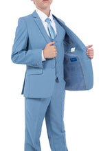 Load image into Gallery viewer, Perry Ellis &quot;Noah&quot; Perry Ellis Kids Dusty Blue Suit (5-Piece Set)