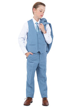 Load image into Gallery viewer, Perry Ellis &quot;Noah&quot; Perry Ellis Kids Dusty Blue Suit (5-Piece Set)