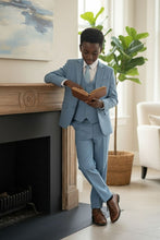 Load image into Gallery viewer, Perry Ellis &quot;Noah&quot; Perry Ellis Kids Dusty Blue Suit (5-Piece Set)