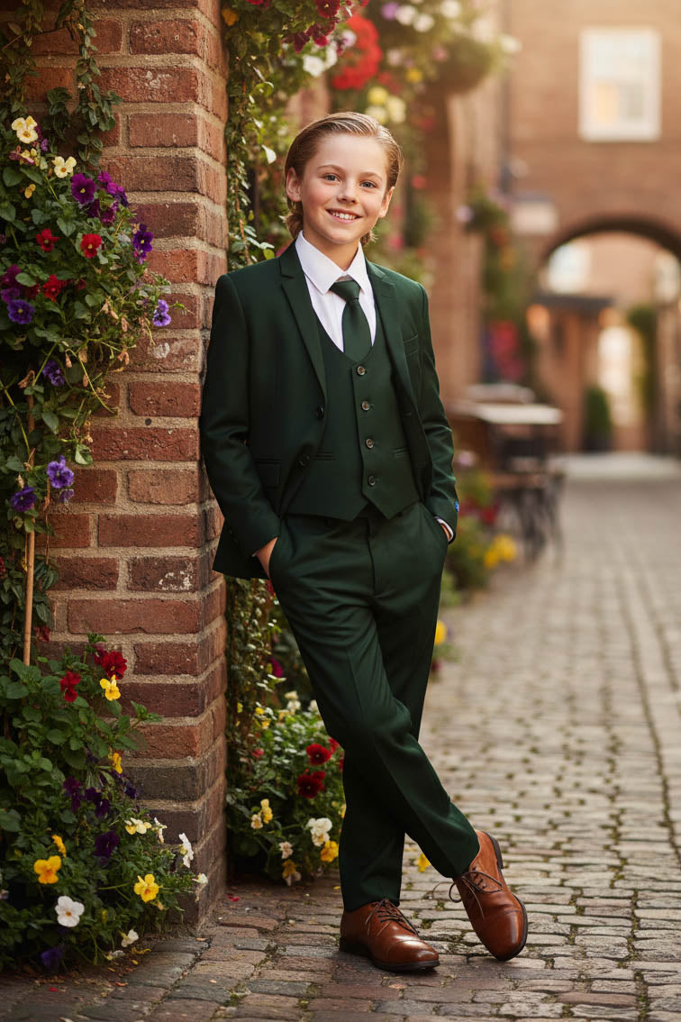 Perry Ellis Boy's 5pc Solid Suit