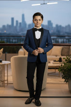 Load image into Gallery viewer, Perry Ellis &quot;Trent&quot; Perry Ellis Kids Indigo Tuxedo (5-Piece Set)