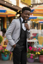 Load image into Gallery viewer, Perry Ellis &quot;Trent&quot; Perry Ellis Kids Light Grey Tuxedo (5-Piece Set)