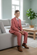Load image into Gallery viewer, Perry Ellis &quot;Noah&quot; Perry Ellis Kids Coral Mauve Suit (5-Piece Set)