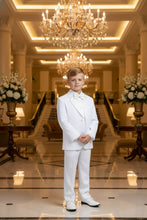 Load image into Gallery viewer, Little Tuxedos "Princeton" Kids White Tuxedo (5-Piece Set)