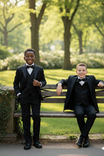 Load image into Gallery viewer, Little Tuxedos &quot;Prodigy&quot; Kids Dark Charcoal Tuxedo (5-Piece Set)