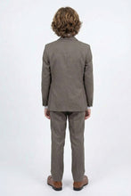 Load image into Gallery viewer, Perry Ellis "Sharkskin Swagger" Kids Cocoa Suit (5-Piece Set)