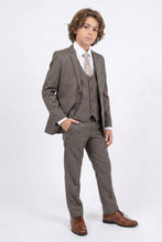 Load image into Gallery viewer, Perry Ellis "Sharkskin Swagger" Kids Cocoa Suit (5-Piece Set)