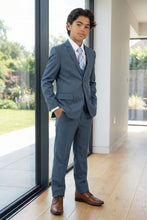 Load image into Gallery viewer, Perry Ellis "Sharkskin Swagger" Kids Mid-Navy Suit (5-Piece Set)