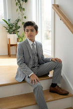 Load image into Gallery viewer, Perry Ellis "Sharkskin Swagger" Kids Shark Grey Suit (5-Piece Set)