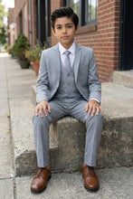 Load image into Gallery viewer, Perry Ellis "Sharkskin Swagger" Kids Shark Grey Suit (5-Piece Set)